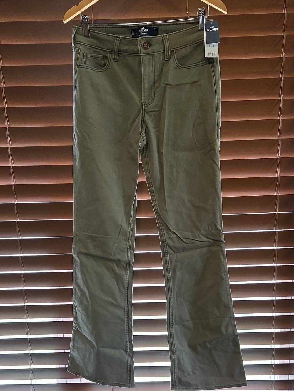 Hollister Olive Green Boot Cut Pants 4L